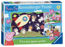 Load image into Gallery viewer, Ravensburger Peppa Pig 3 in a Box Jigsaw Puzzles
