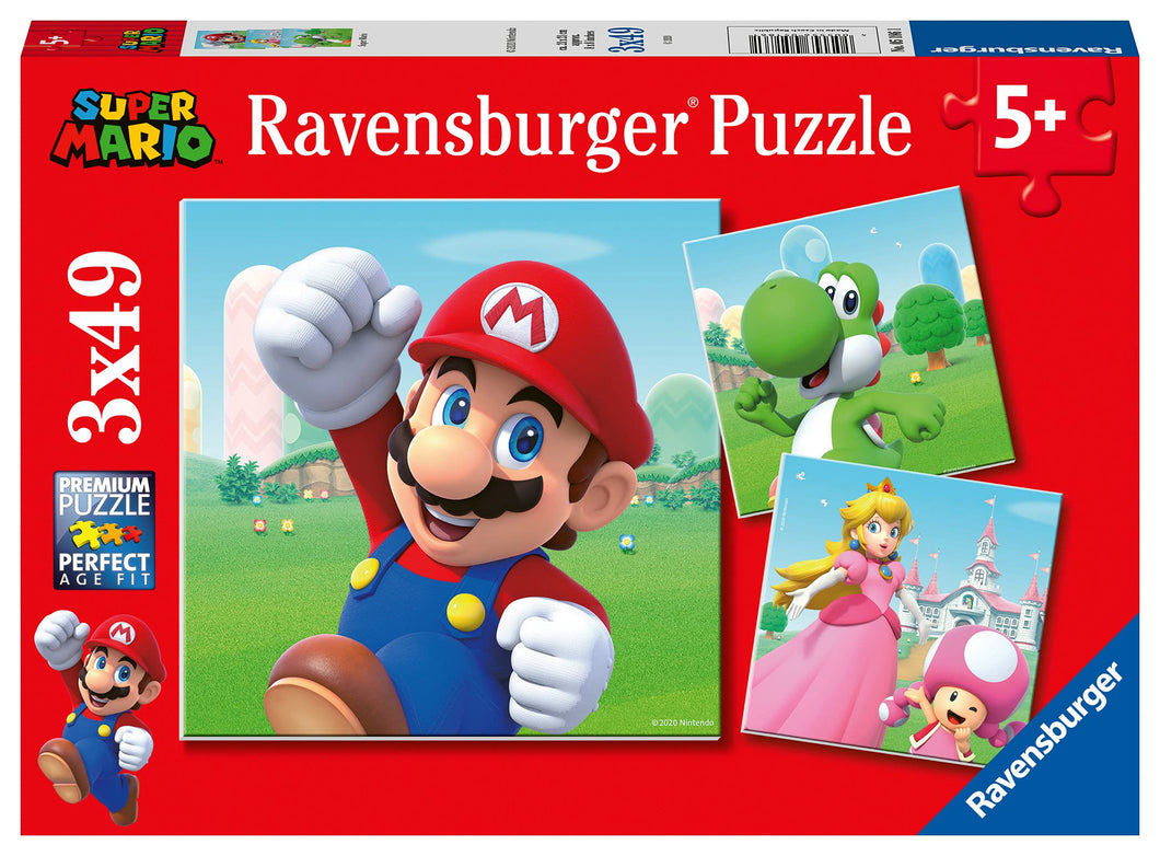Ravensburger Super Mario 3 x 49 Piece Puzzles