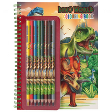 Load image into Gallery viewer, Dino World Colouring Book with Pencils
